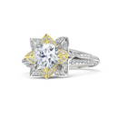 Certified 1.2 ctw Diamond Ring - 14K White & Yellow Gold