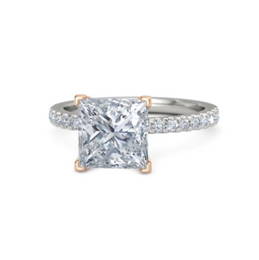 Certified 2.2 ctw Diamond Ring - 14K White & Rose Gold