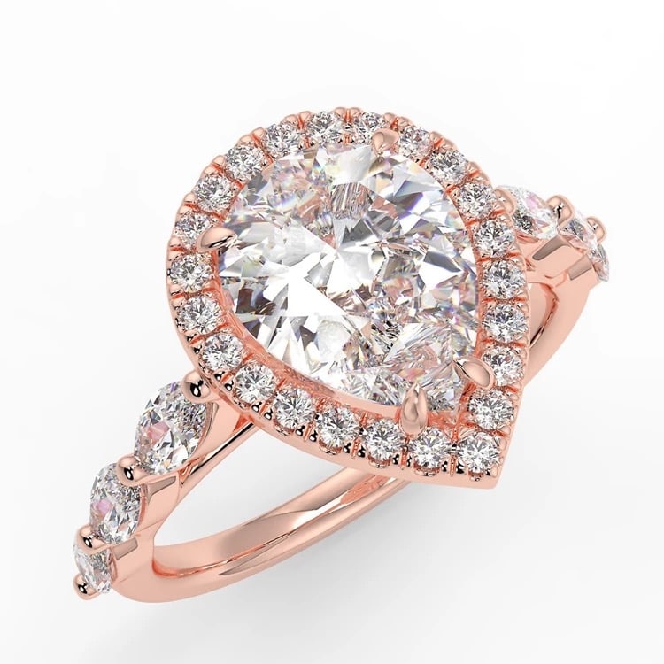 Certified 3.3 ctw Diamond Ring - 14K Rose Gold (1 of 4)