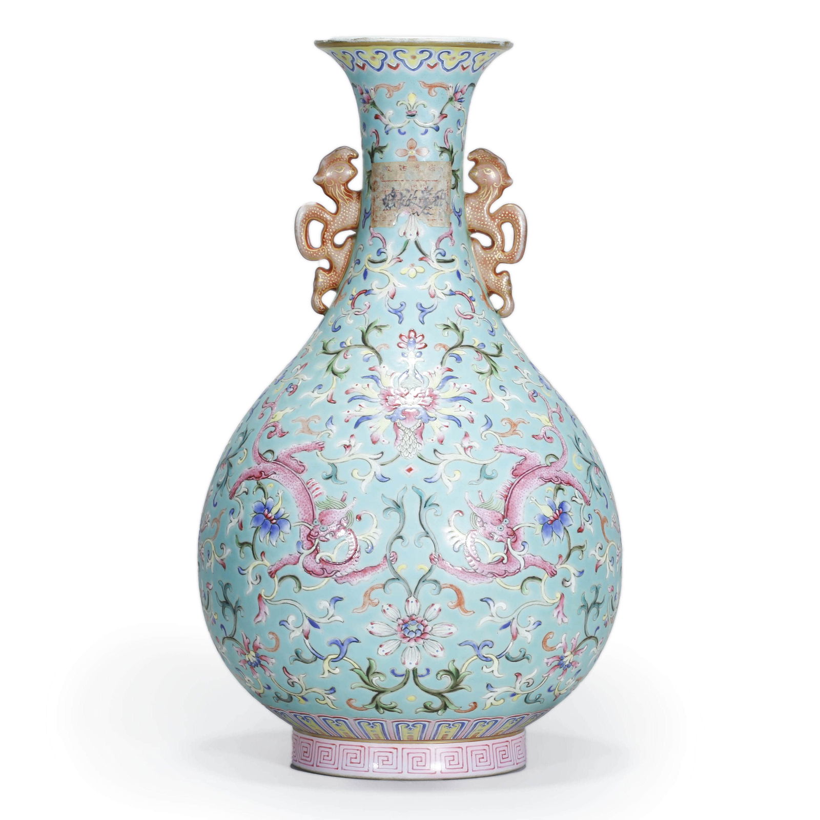 Green Ground Dragon Floral Dragon Vase (1 of 10)