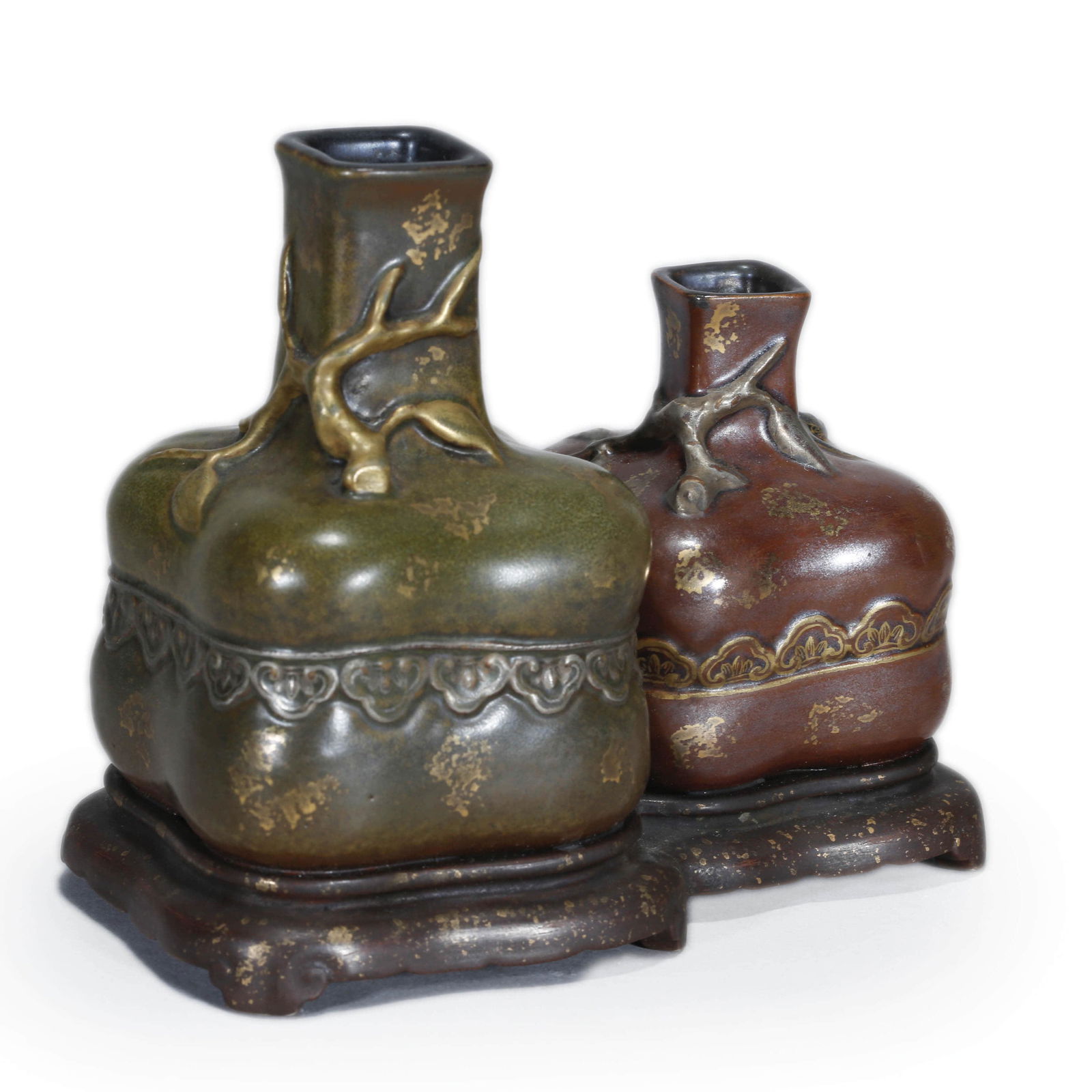 Bronze Glaze Double Vases (1 of 10)