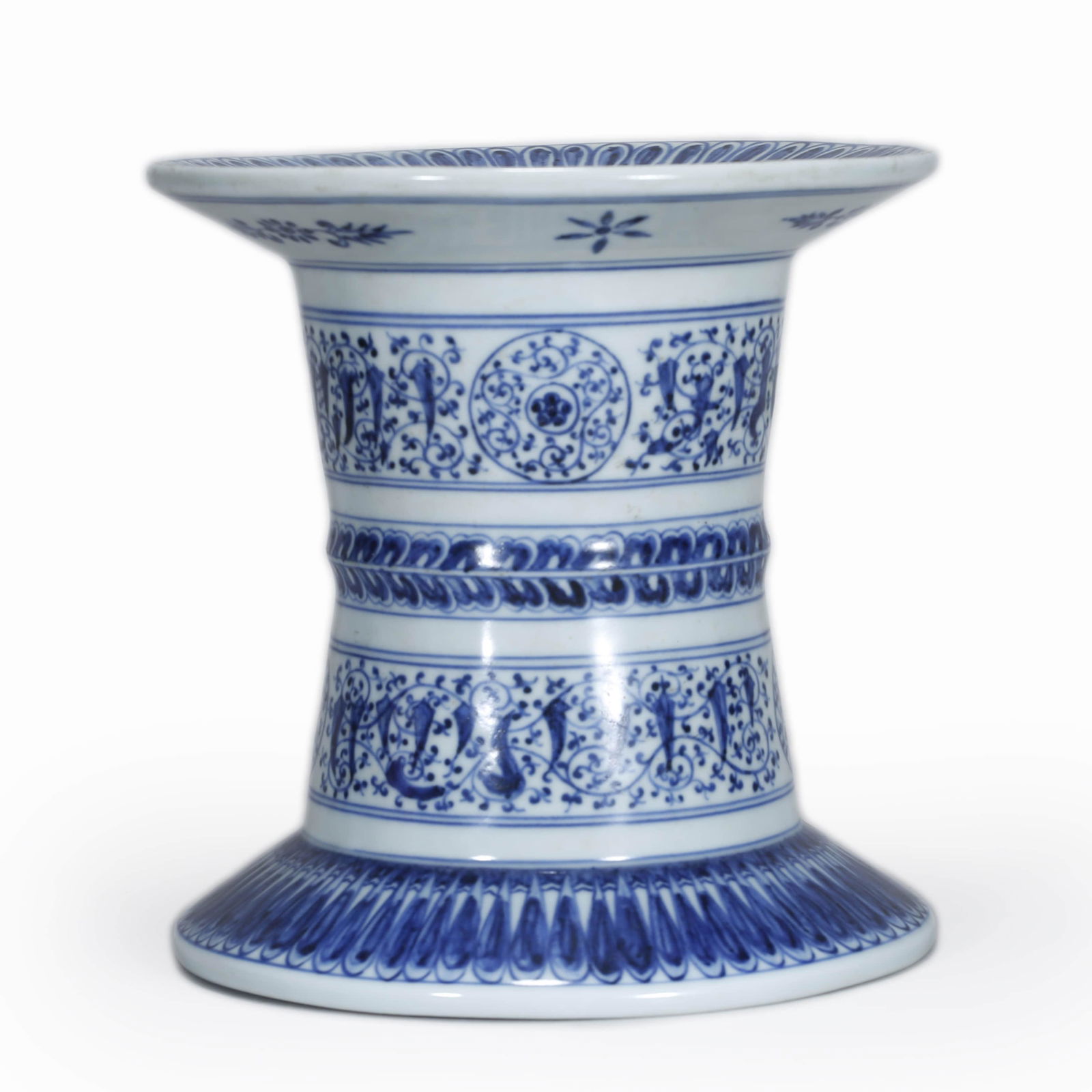 Blue And White Interlocking Flower Zun (1 of 6)