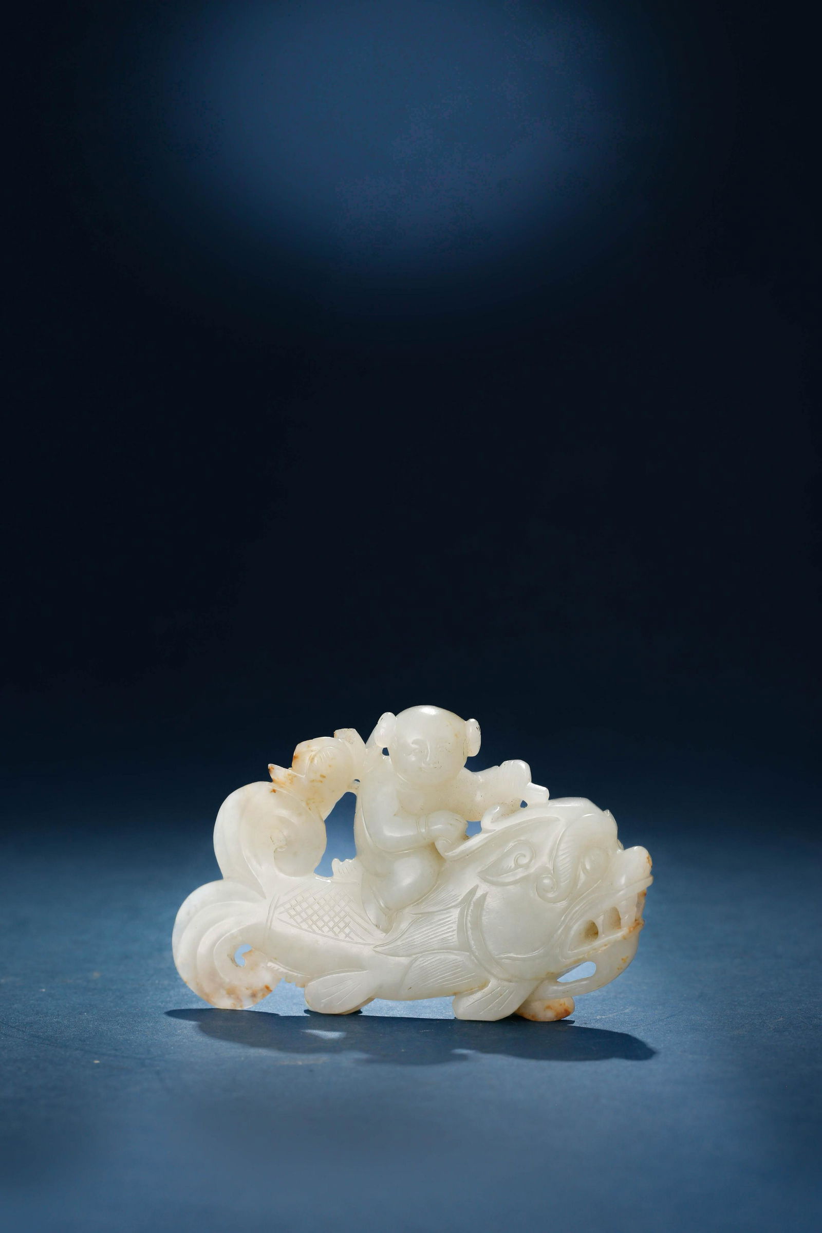 A White And Russet Jade Fish-Incarnated Dragon (1 of 7)