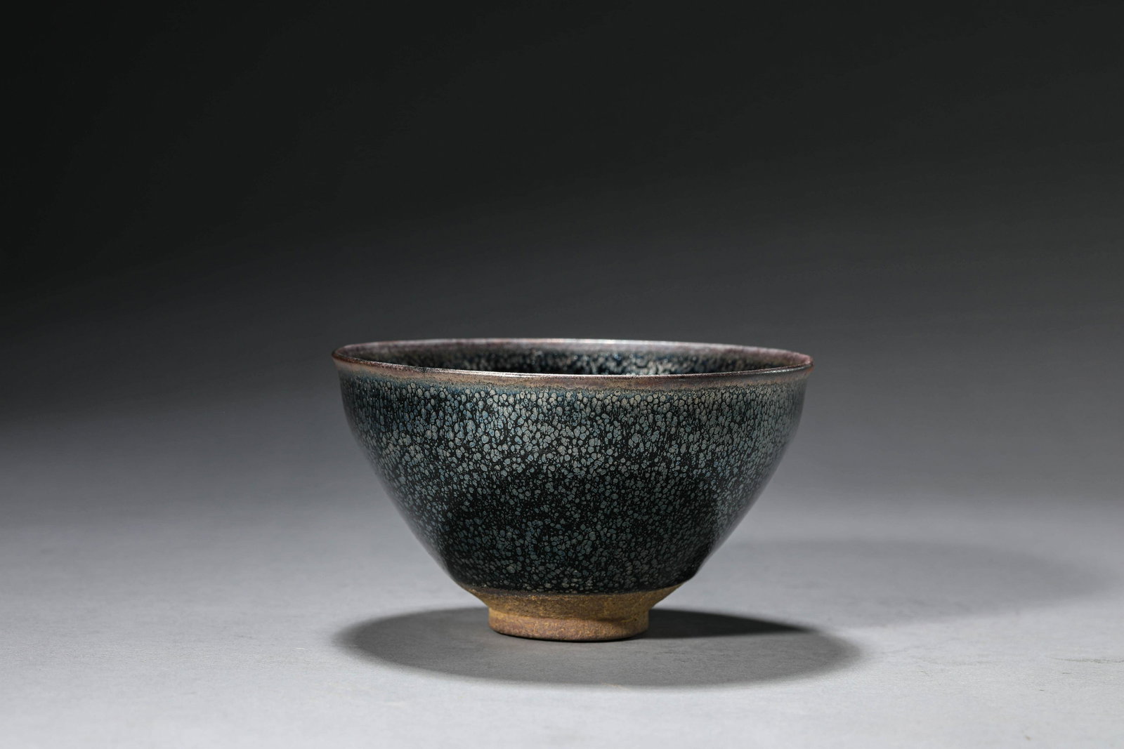 A Jian Ware Oil-Drop Tea Bowl: A Jian Ware Oil-Drop Tea Bowl Width: 4 15/16 in. (12.5cm), Height: 2 13/16 in. (7.2cm),