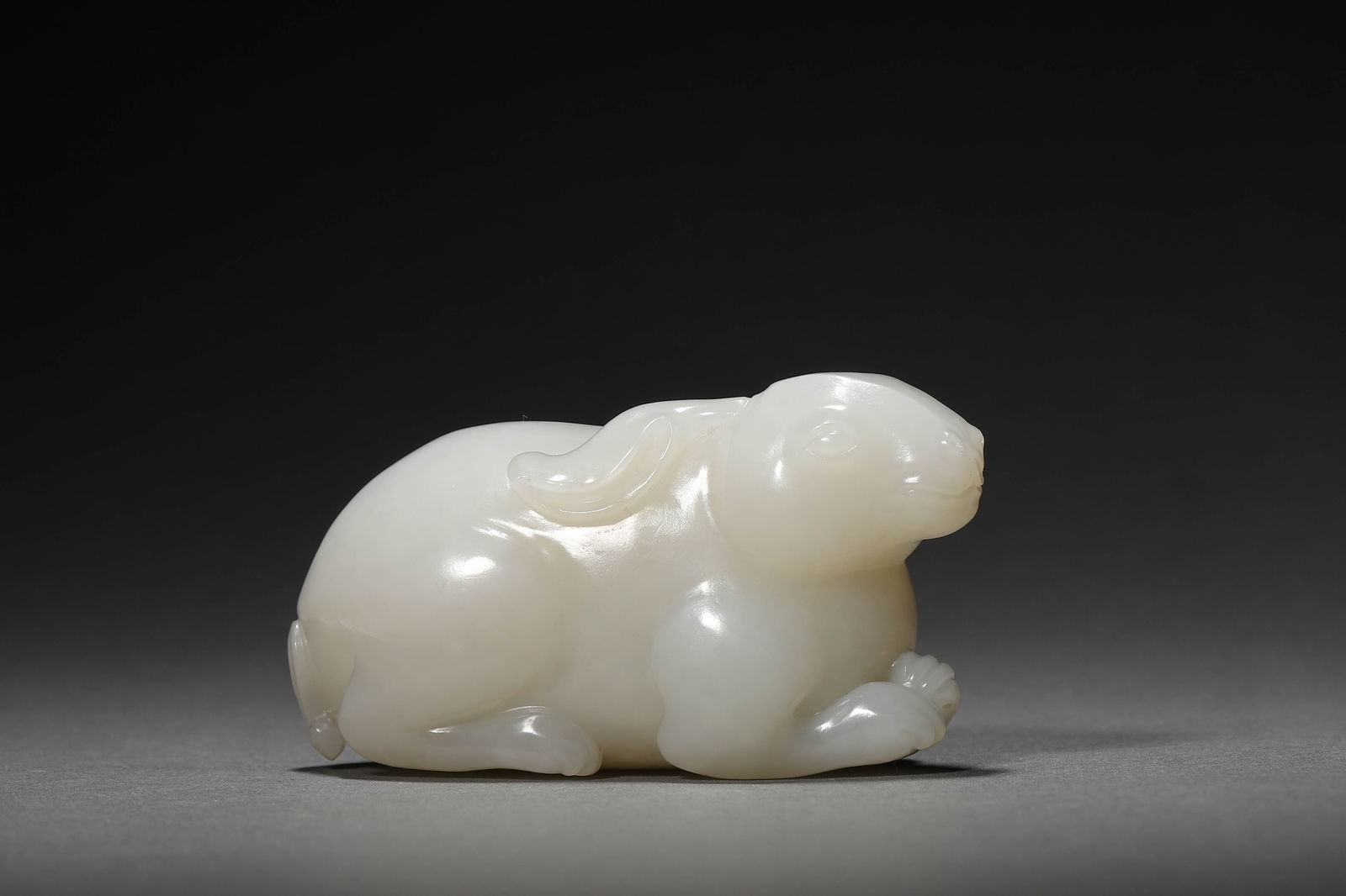 A Qing Period White Jade Rabbit Ornament Auction