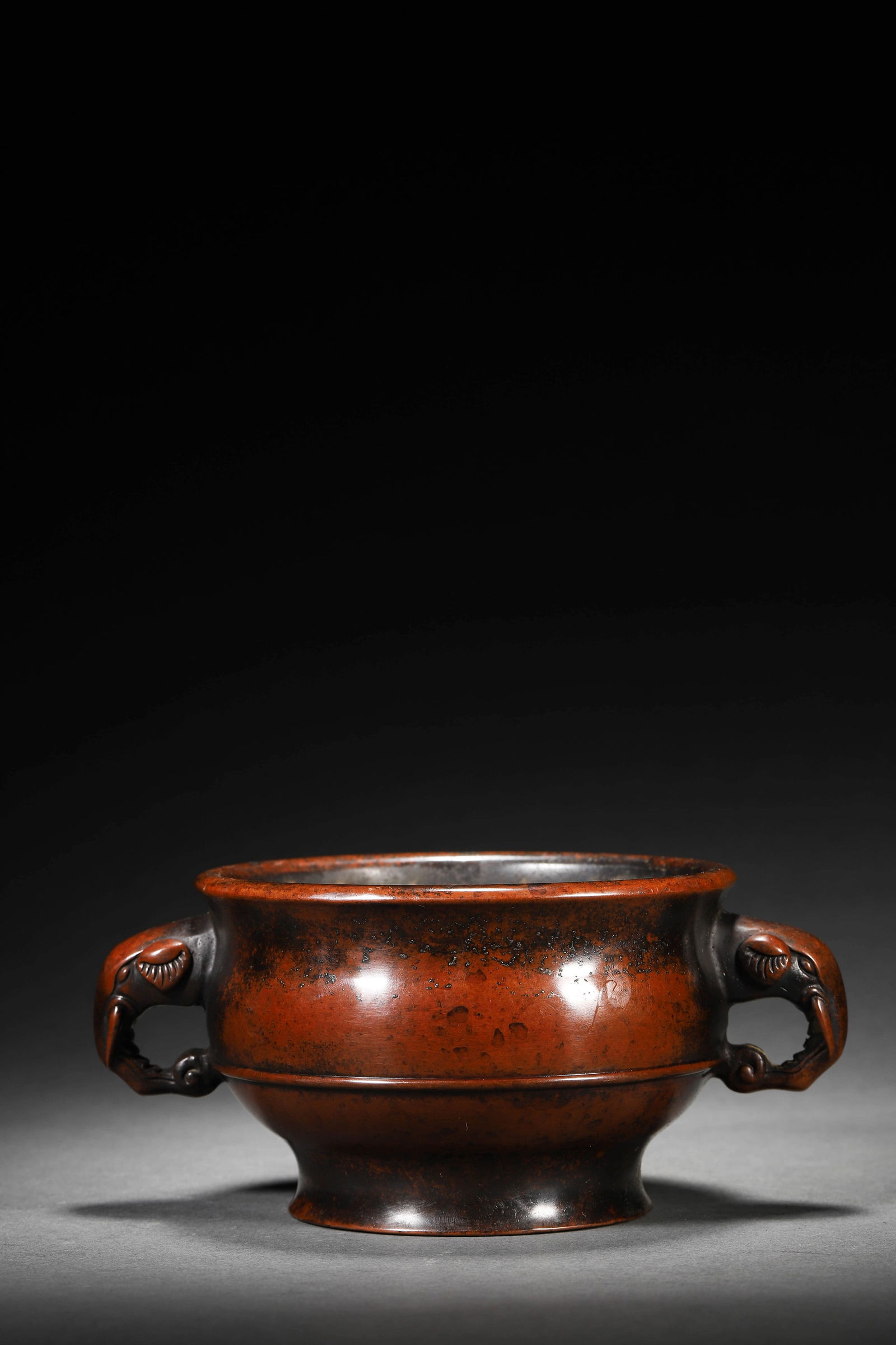 A Bronze Elephant Eared Censer, Ming Xuande Mark (1 of 6)