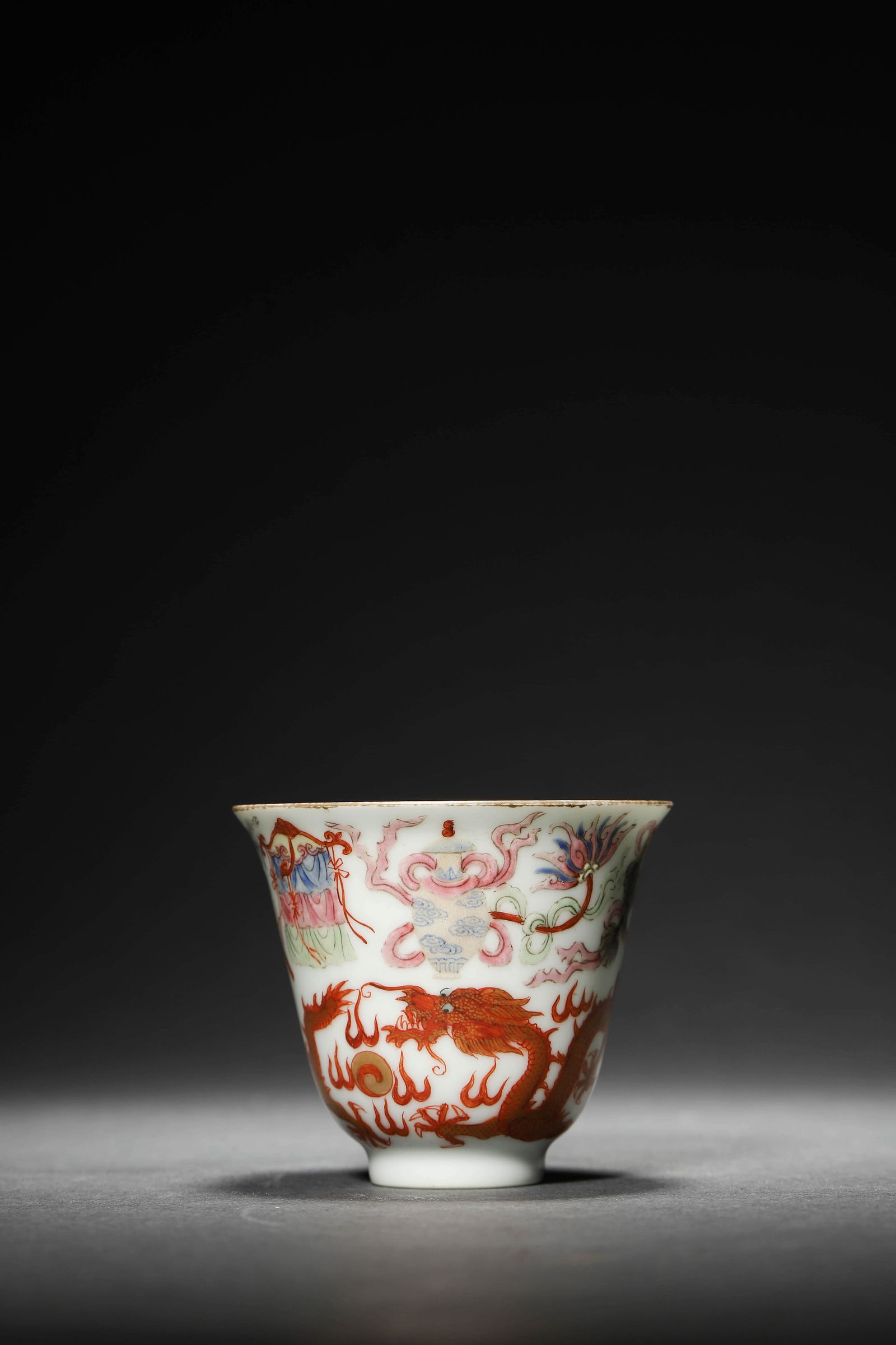 A Famille Rose Dragon Cup (1 of 6)