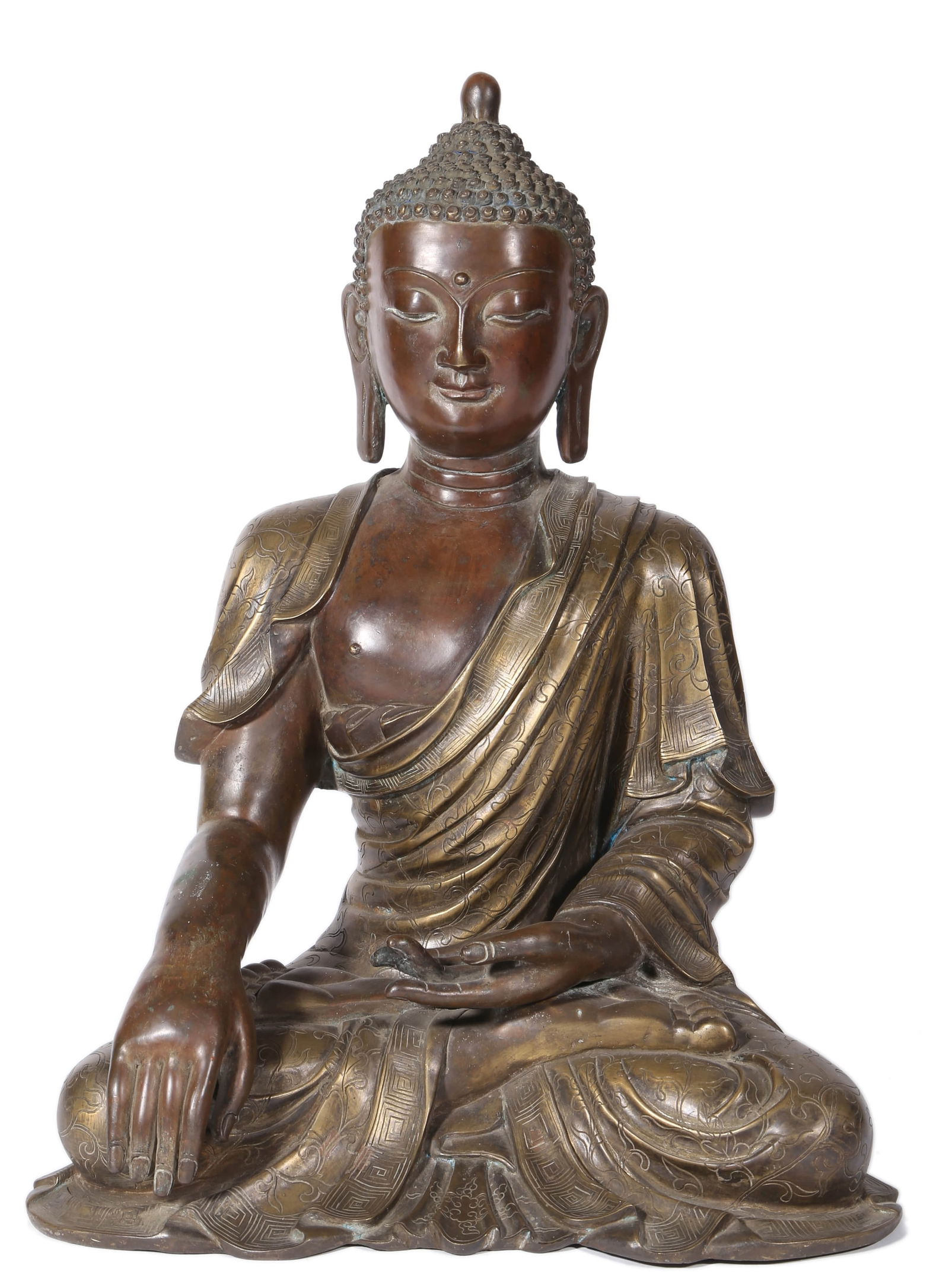 A Colored Bronze Figure Of Buddha Shakyamuni (1 of 9)