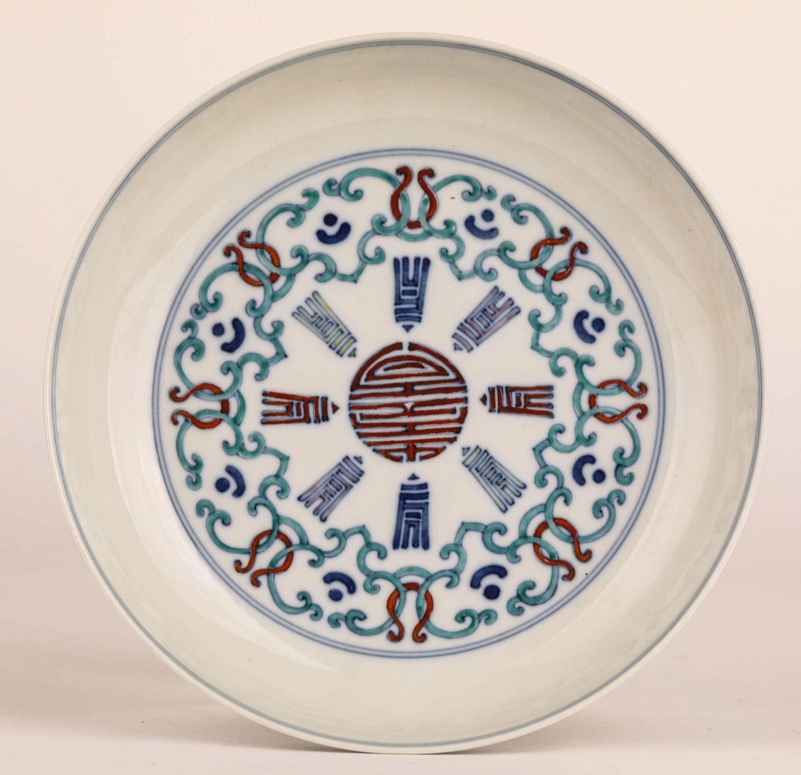 A CELADON LONGEVITY PLATE (1 of 5)