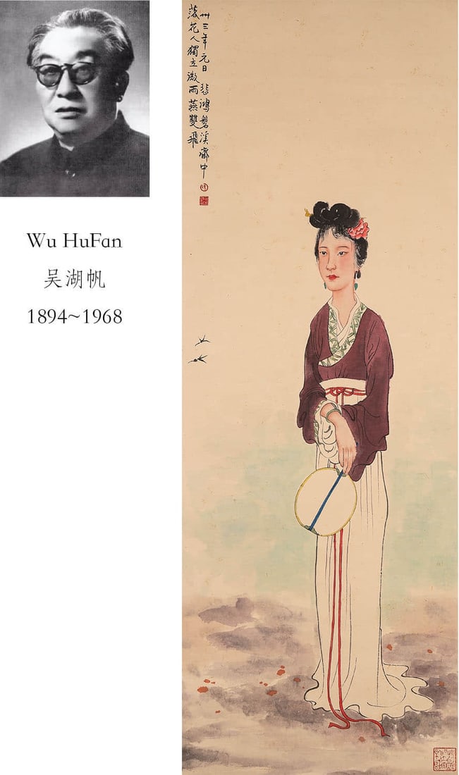 XU BEIHONG (1895-1953), ATTRIBUTED TO, FIGURE (1 of 8)