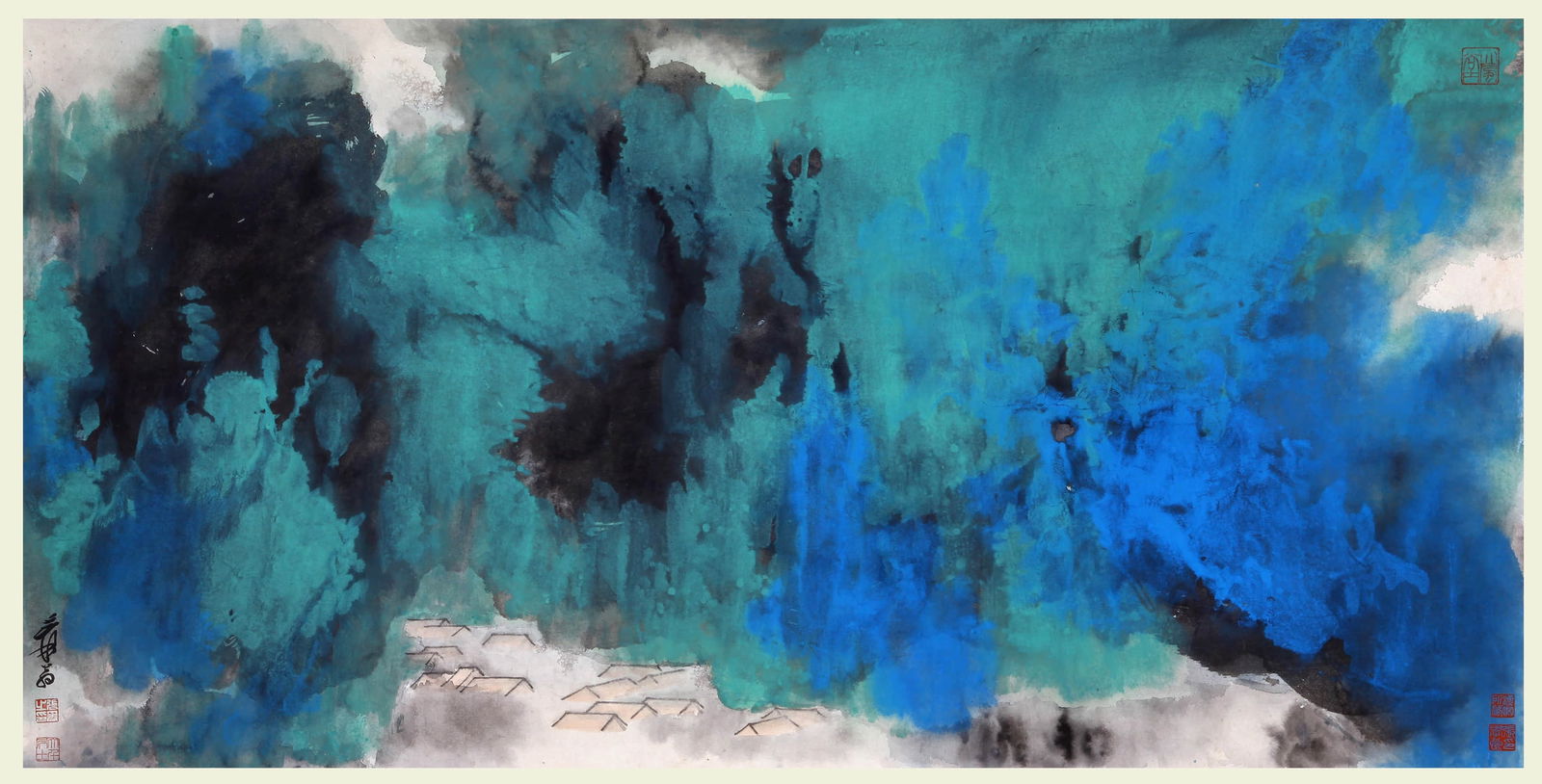 ZHANG DAQIAN (1899-1983), ATTRIBUTED TO, LANDSCAPE (1 of 9)