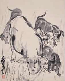 HUANG ZHOU (1925–1997), ATTRIBUTED TO, PIGS