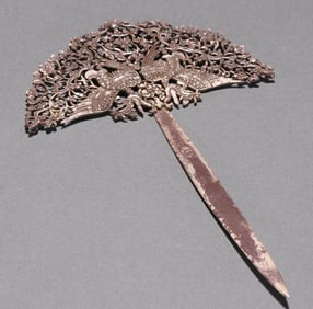 A PURE SILVER PHOENIX HAIRPIN