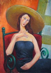 AMADEO MODIGLIANI (1884-1920), ATTRIBUTED TO, LADY