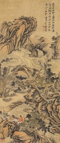 ZHANG DAQIAN (1899-1983), ATTRIBUTED TO, LANDSCAPE AND FIGURES