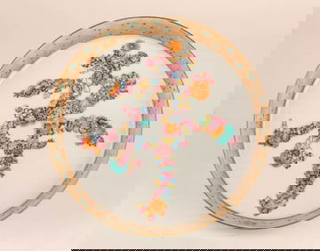 A FAMILLE ROSE FLOWER WASHER