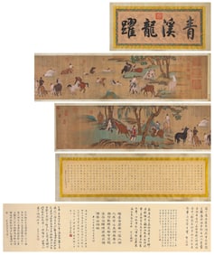 ZHAO MENGFU (1254-1322), ATTRIBUTED TO, HORSES AND LANDSCAPE