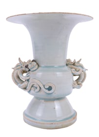 A HUTIAN WARE DOUBLE-DRAGON VASE