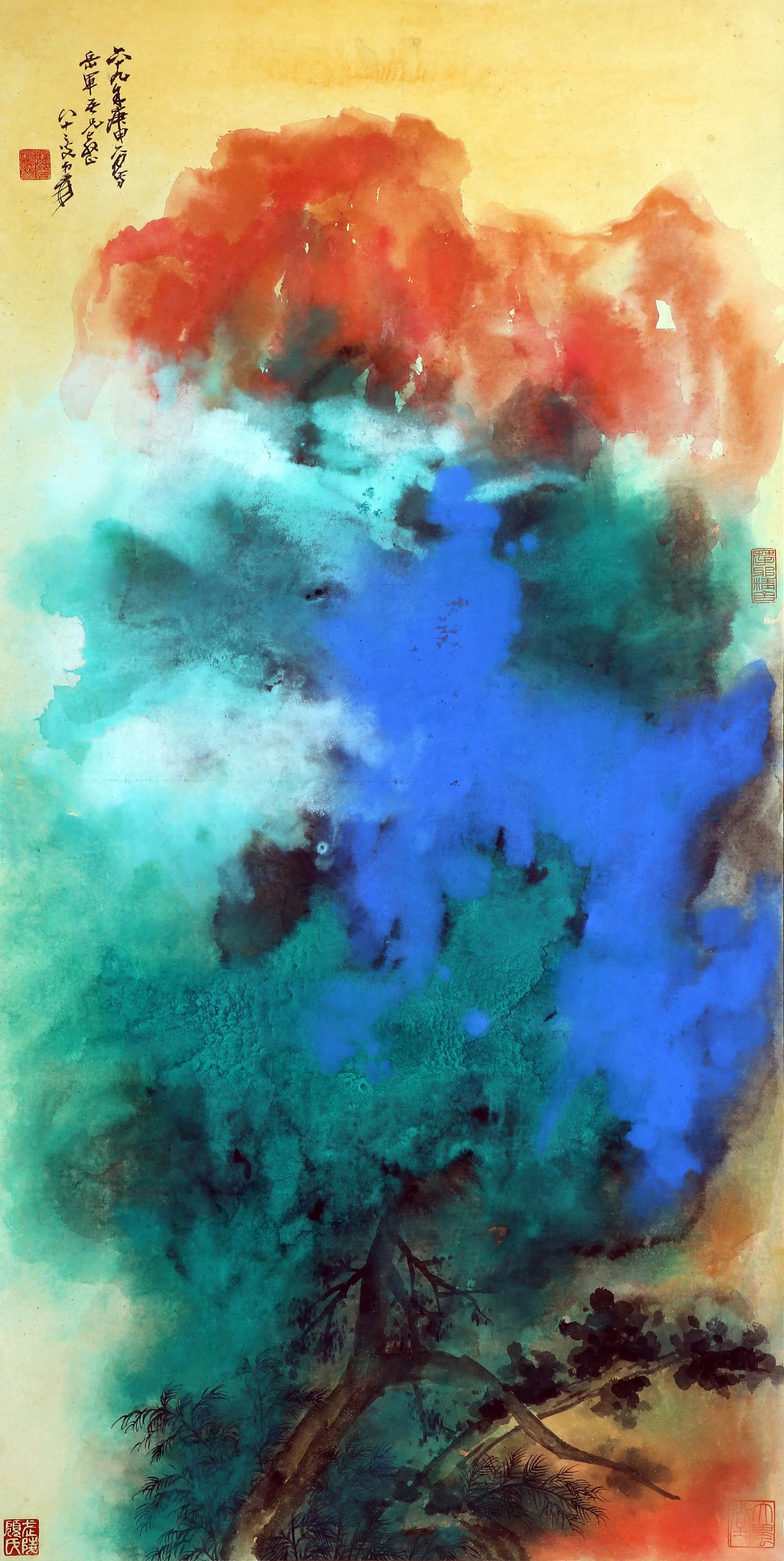 ZHANG DAQIAN )1899–1983), ATTRIBUTED TO, SPLASH INK LANDSCAPE (1 of 7)