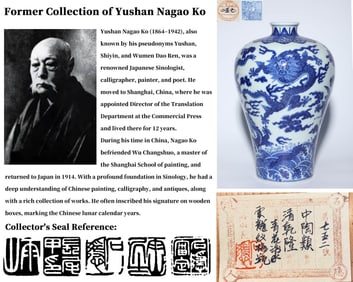 A BLUE AND WHITE 'DRAGON' VASE, MEIPING