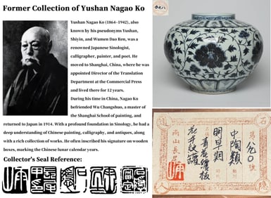 A BLUE AND WHITE 'FLORAL' JAR