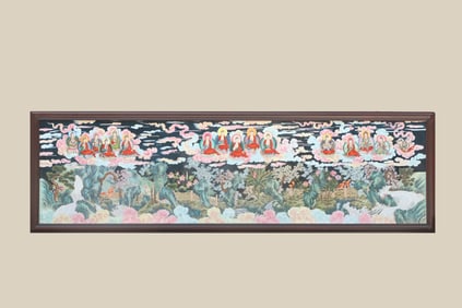 A 'LANDSCAPE' PORCELAIN PANEL PAINTING
