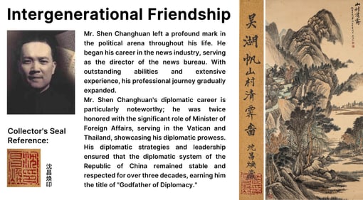 ATTRIBUTED TO WU HUFAN (1894-1968), CLEAR WEATHER IN A MOUNTAIN VILLAGE