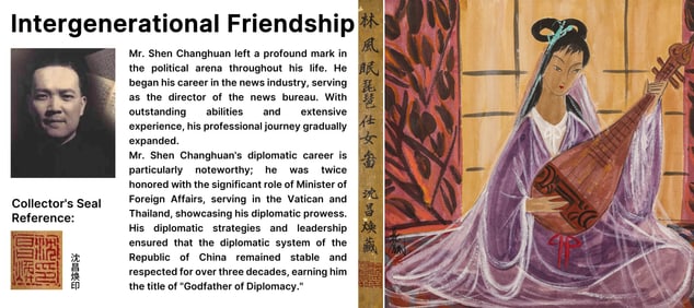 ATTRIBUTED TO LIN FENGMIAN (1900-1991), LADY WITH PIPA