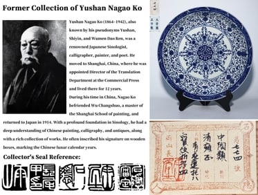 A BLUE AND WHITE 'BABAO' DISH