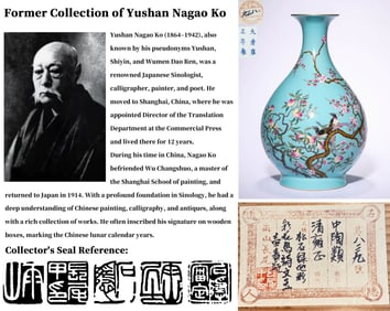 A TURQUOISE-GROUND FAMILLE-ROSE 'FLOWER AND BIRD' VASE, YUHUCHUNPING