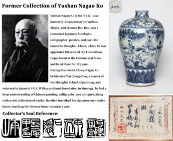 A BLUE AND WHITE 'FIGURAL' VASE, MEIPING