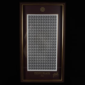 THE WORLD'S FIRST STAMP- BLACK PENNY, COMPLETE SHEET