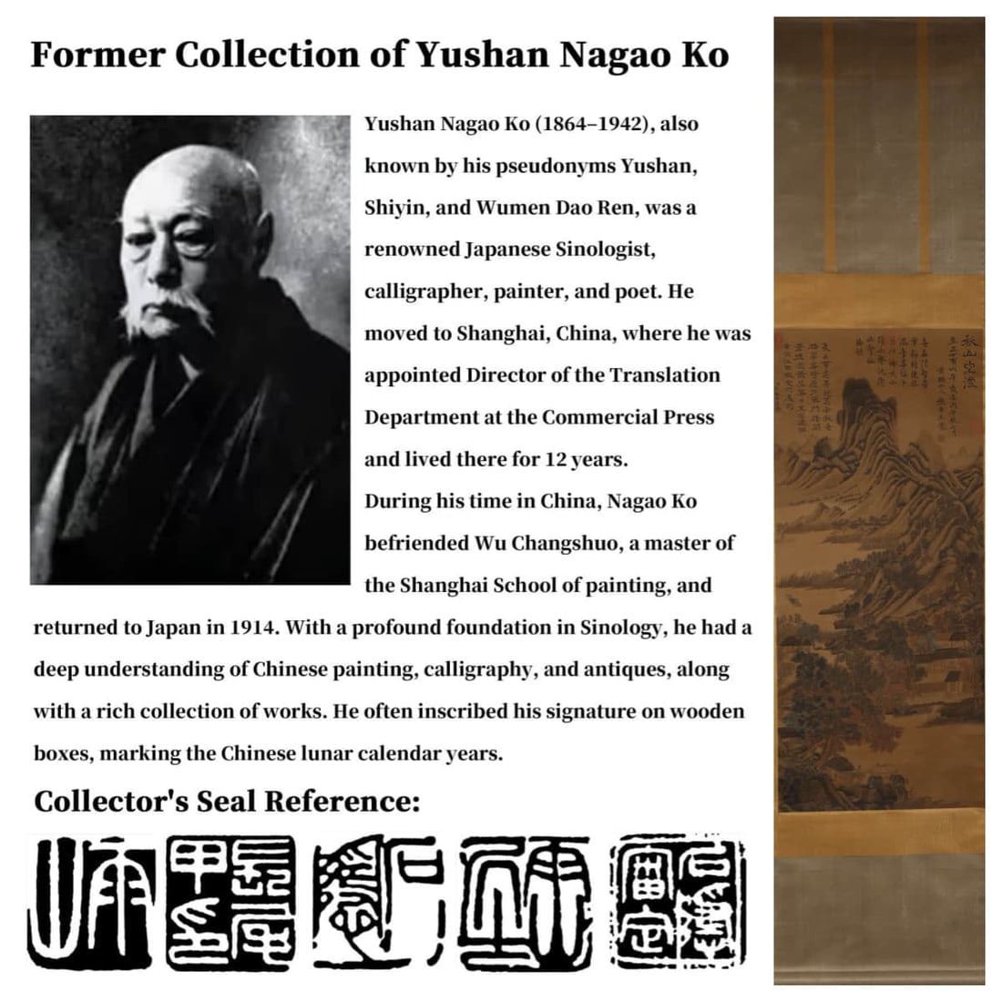 ATTRIBUTED TO WANG MENG, LANDSCAPE: ATTRIBUTED TO WANG MENG, LANDSCAPE Ink and color on silk, hanging scroll. Dimensions: 121 cm (47.64 in.) x 52 cm (20.47 in.). All measurements are approximate. Condition: Nature aging. Any condition s