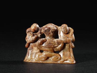 JADE FIGURINE PLAQUE