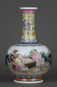 A FALANGCAI 'FIGURAL' VASE