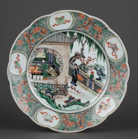 A WUCAI 'FIGURAL' DISH
