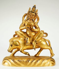 GILDED BRONZE MARICI BODHISATTVA STATUE