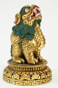 GILDED BRONZE AUSPICIOUS BEAST SEAL