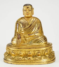 GILDED BRONZE BUDDHA STATUE