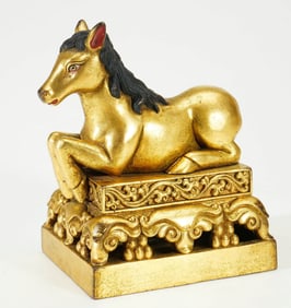 GILDED BRONZE HORSE SEAL