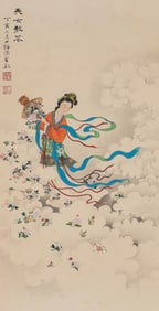CHEN SHAOMEI, ATTRIBUTED TO, HEAVENLY MAIDENS SCATTERING FLOWERS