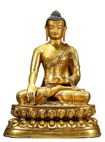 A TIBET ZHASHILUNBU MONASTERY STYLE SHAKYAMUNI BUDDHA