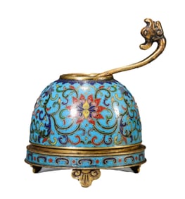 A COPPER-BODY CLOISONNé ENAMEL WATER OFFERING