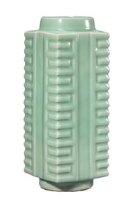 A CELADON-GLAZED VASE
