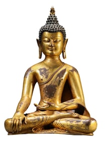 A SHAKYAMUNI BUDDHA IN TIBET TUBO DYNASTY STYLE