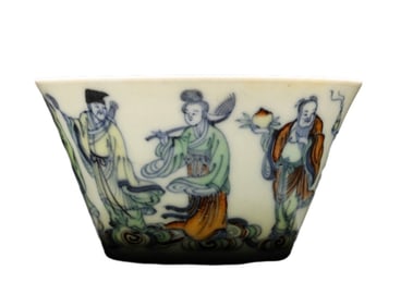 A DOUCAI 'EIGHT IMMORTALS' CUP