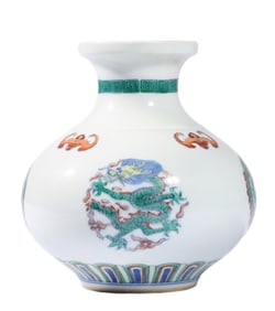 A DOUCAI 'DRAGON, PHOENIX, BAT, AND SHOU ' VASE