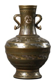 A TEA-DUST GLAZED 'RUYI' VASE