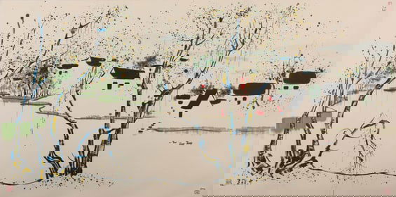 WU GUANZHONG (1919-2010), ATTRIBUTED TO, WATER VILLAGE