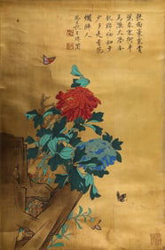 YU FEI'AN (1889-1959), ATTRIBUTED TO, FLOWERS AND BUTTERFLIES